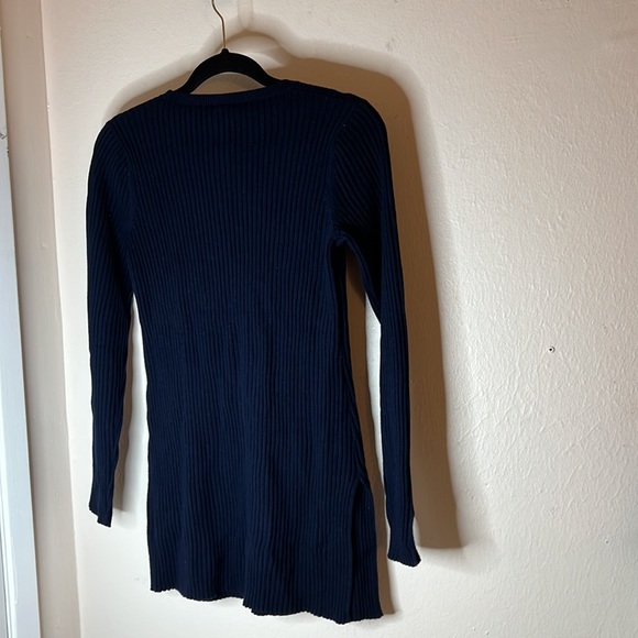 GAP Rib Cozy Tunic, Navy, M - Picture 3 of 10